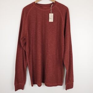 Redhead Brand Rooibos Raglan Long Sleeve Crew T-shirt NWT